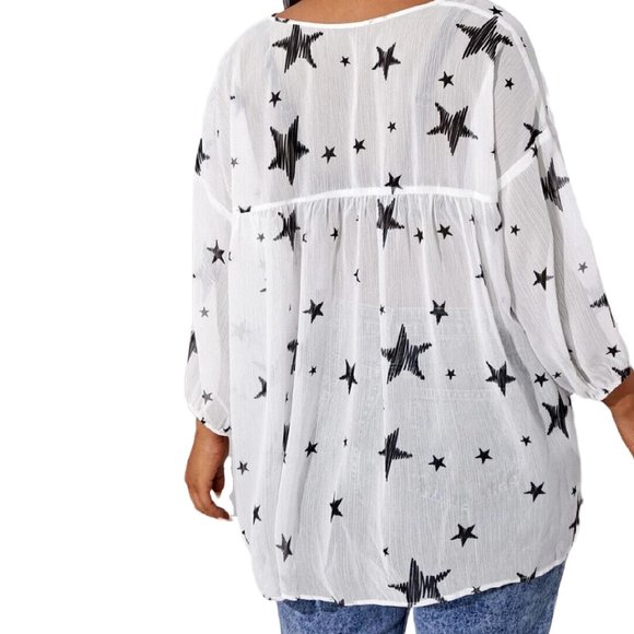 Lose Fit Plus Size 4XL Blouse - Picture 3 of 3